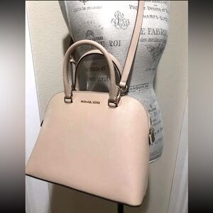Michael Kors Cindy oyster LG done Satchel leather